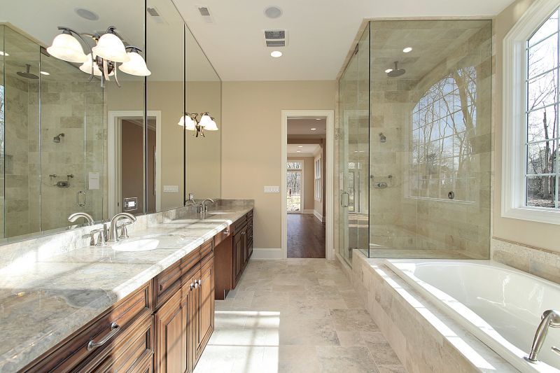 Elegant Bathroom with New Bathtub